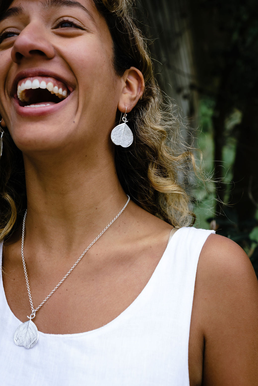 Snow Gum Leaf Earrings