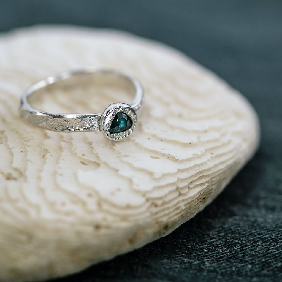 Teal Diamond Cuttlefish Ring